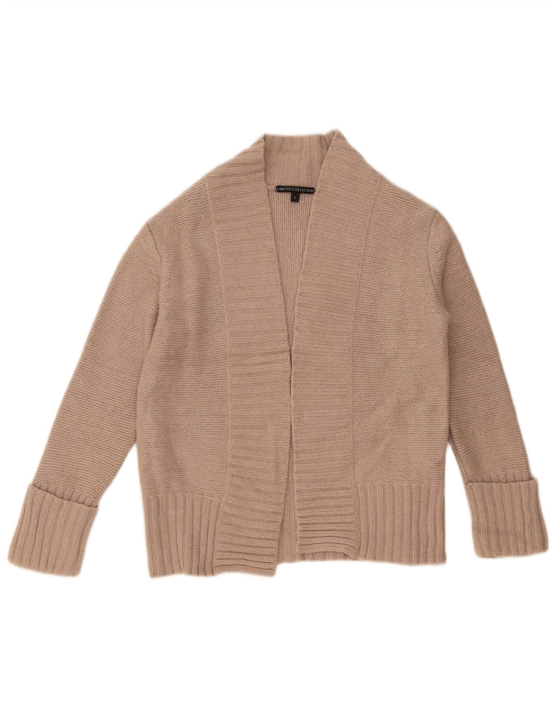 Suéter cardigã feminino Marks & Spencer Reino Unido 16 grande angorá bege