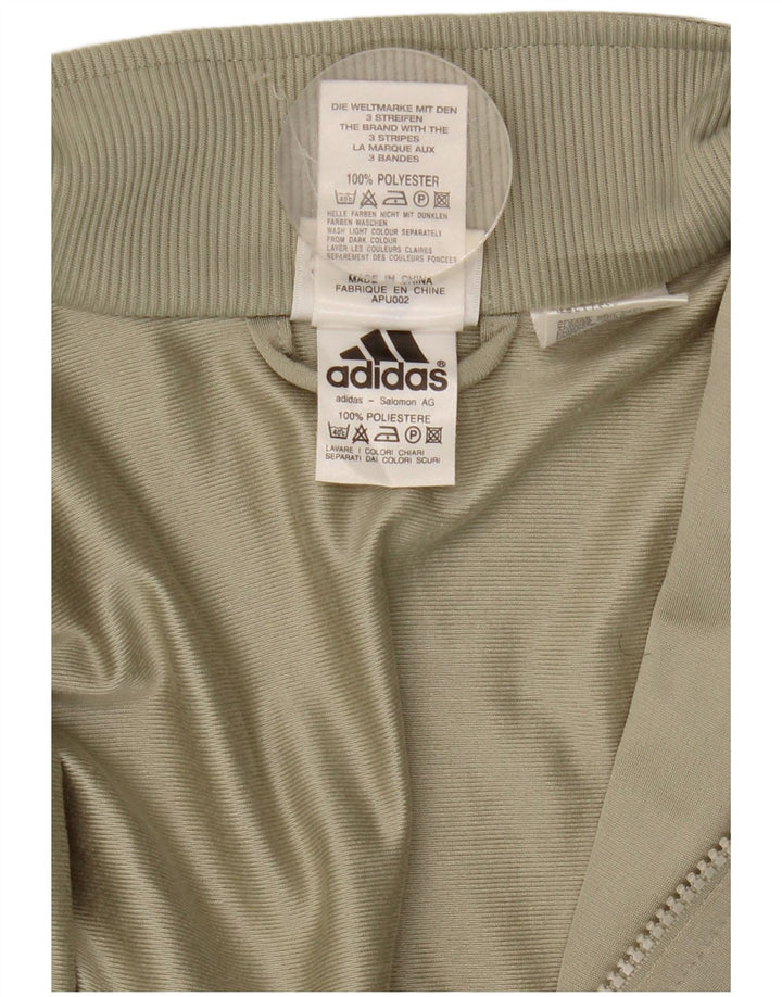 Adidas Mens Tracksuit Top Jacket UK 38/40 Medium Khaki Poliéster