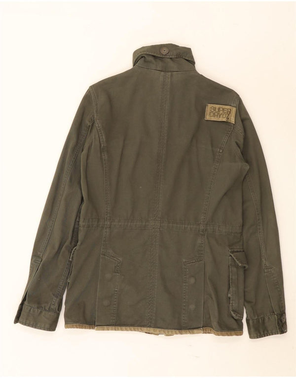 Jaqueta utilitária masculina Superdry UK 38 algodão cáqui médio