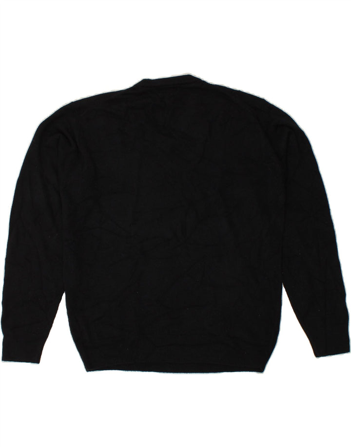 DOCKERS Mens V-Neck Jumper Sweater Large Navy Blue Acrylic Vintage Dockers and Second-Hand Dockers from Messina Hembry 