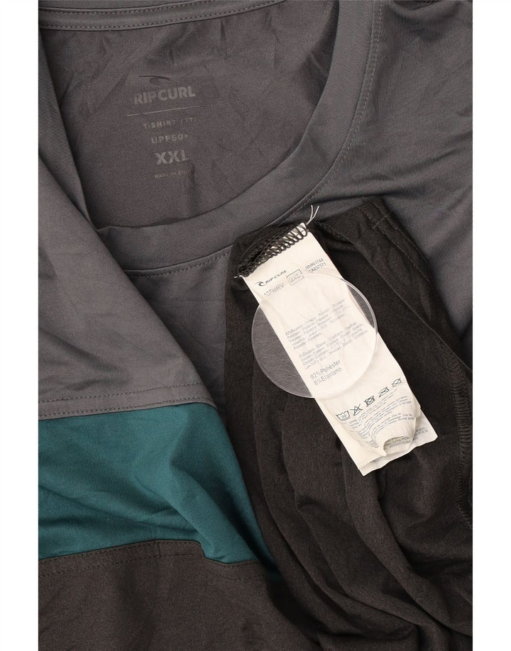 Camiseta masculina RIP CURL Top 2XL cinza Colourblock poliéster
