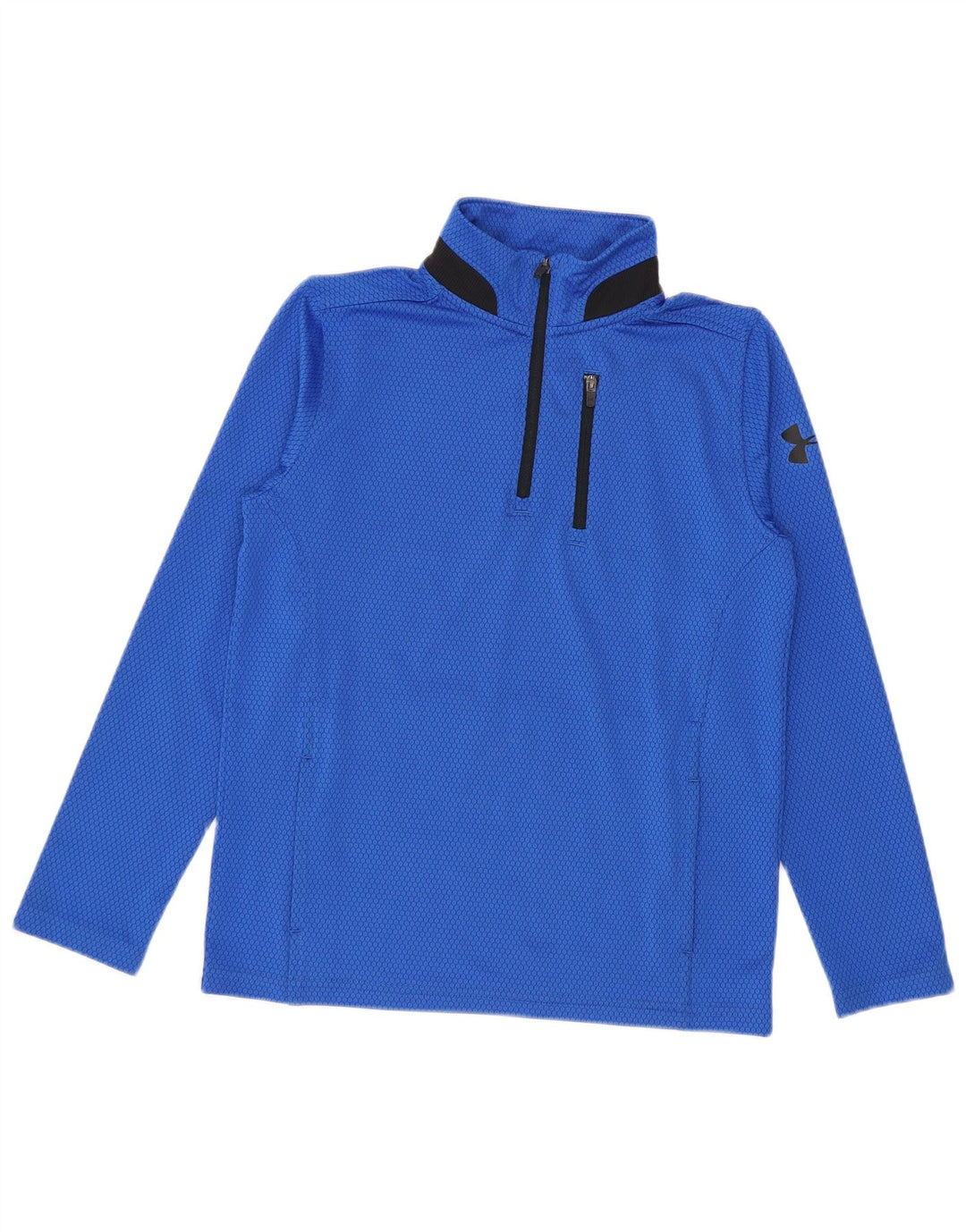Under Armour Meninos Pulôver Treino Top 7-8 Anos Pequeno Azul Colorblock