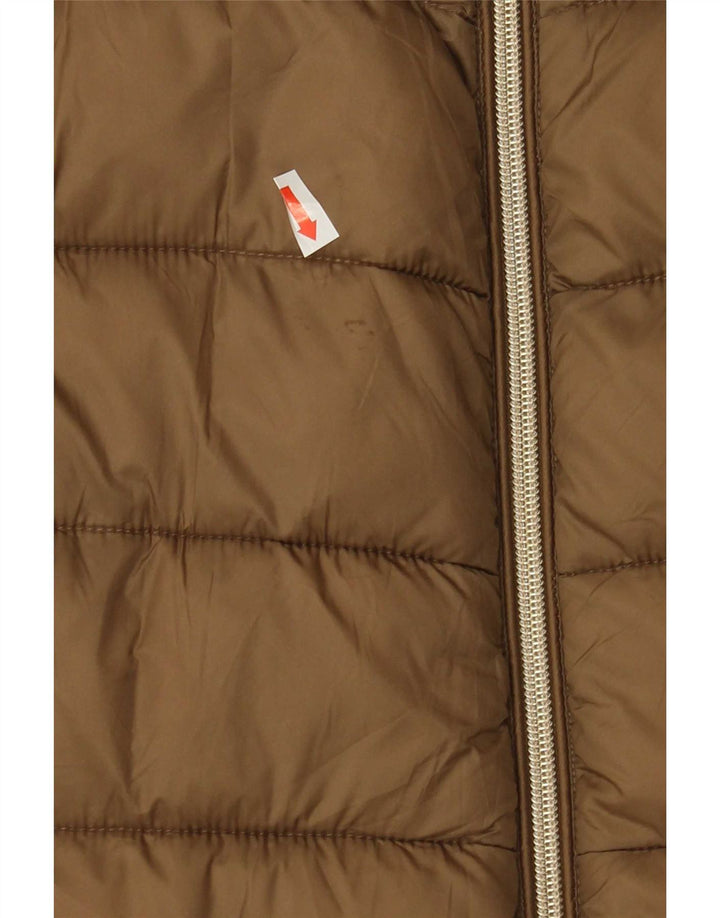 Casaco acolchoado feminino Michael Kors UK 20 2XL marrom nylon