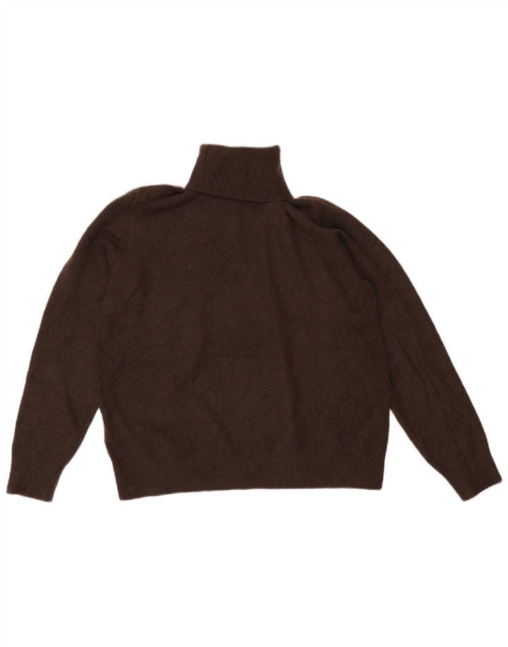 Suéter feminino Marks & Spencer com gola redonda Reino Unido 14 marrom médio