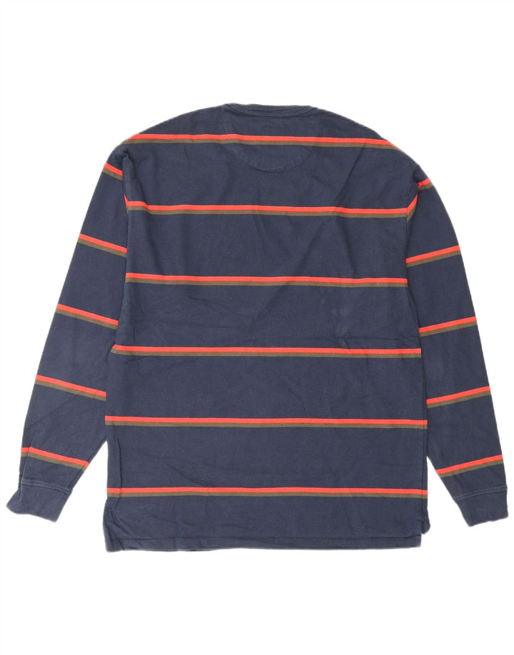 VANS Mens Top Manga Longa Pequeno Listrado Azul Marinho