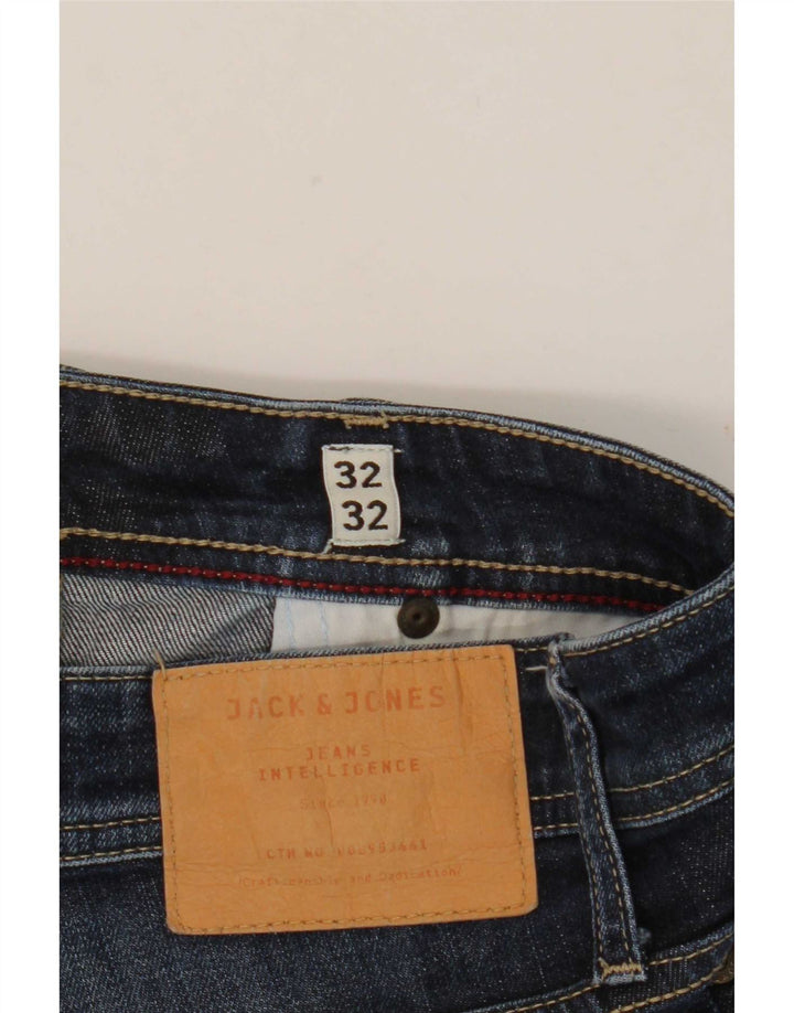 Jack & Jones Mens Clark Regular Fit Calça Jeans Reta W32 L32 Azul