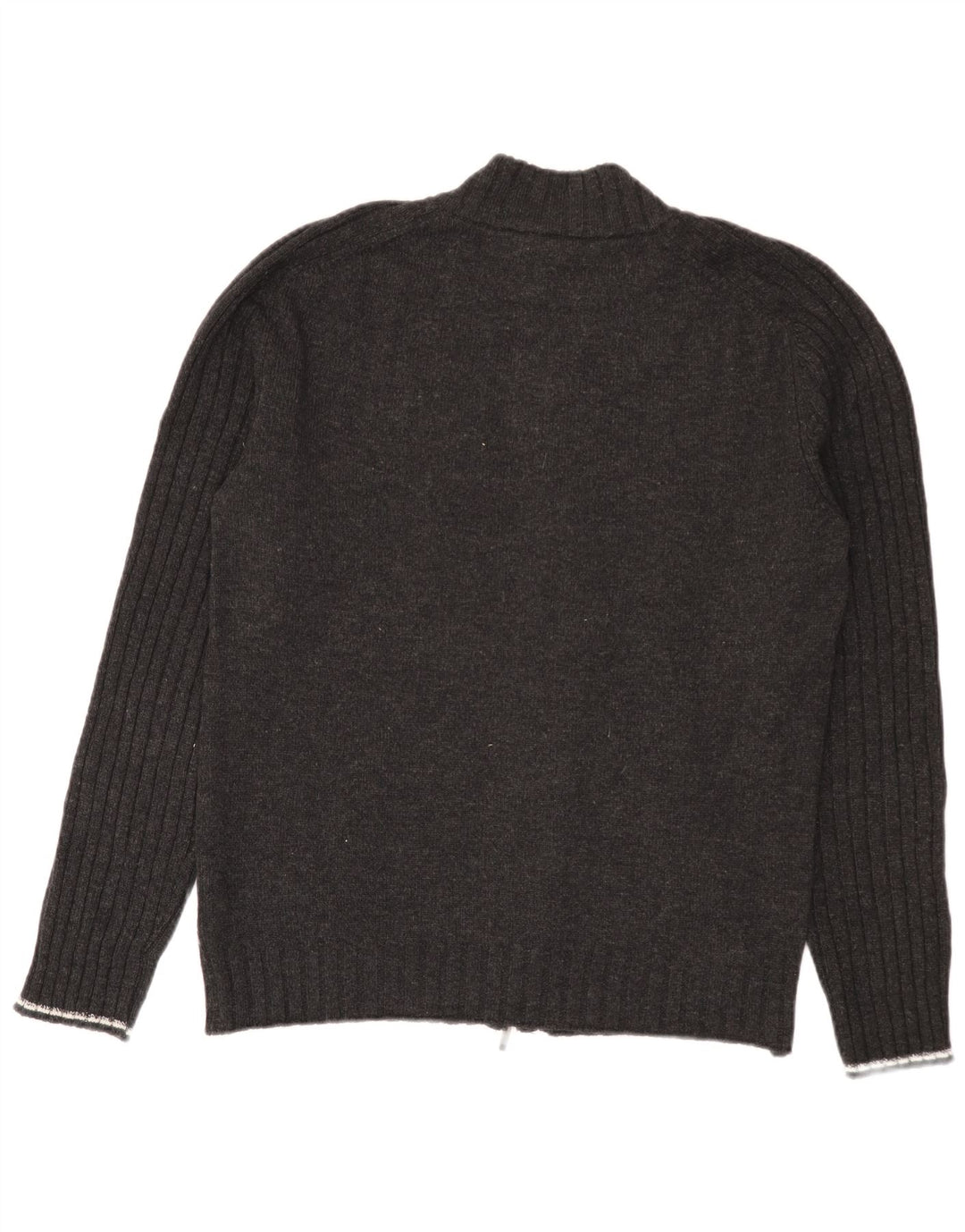 Suéter masculino Harmont & Blaine com zíper completo em lã colorblock cinza grande