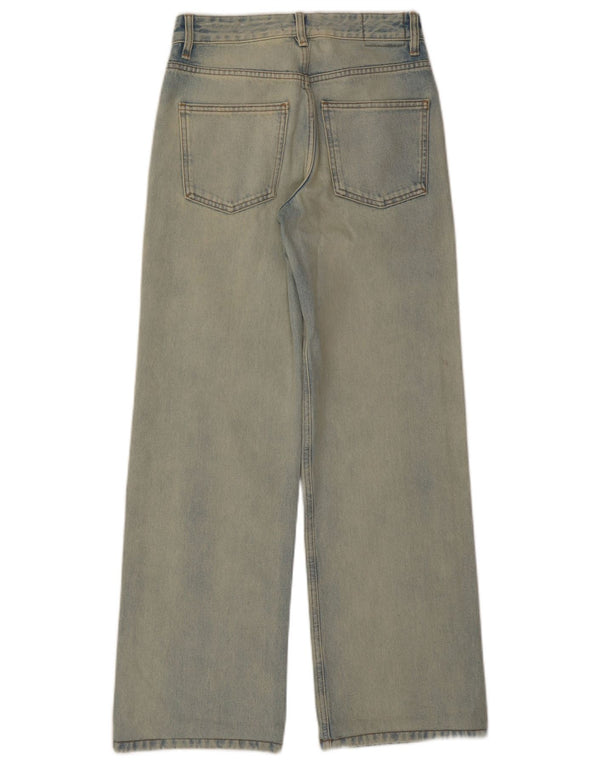 Jeans feminino Massimo Dutti cintura alta com perna larga EU 34 2XS W24 L31 algodão azul
