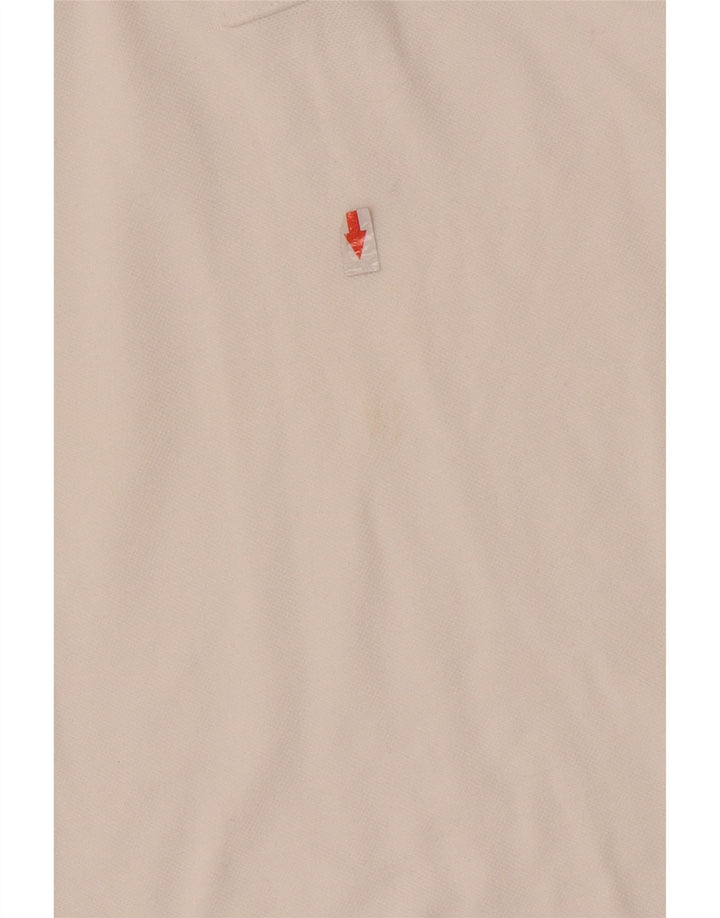 Camisa polo masculina Fred Perry 9-10 anos algodão listrado branco