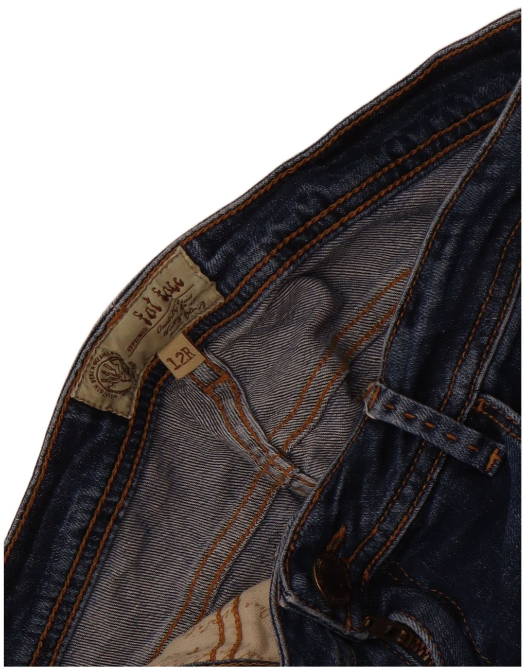 Fat Face Jeans Slim Feminino UK 12 Médio W30 L30 Azul