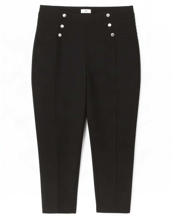 Calças cortadas femininas Zara XL W32 L24 pretas