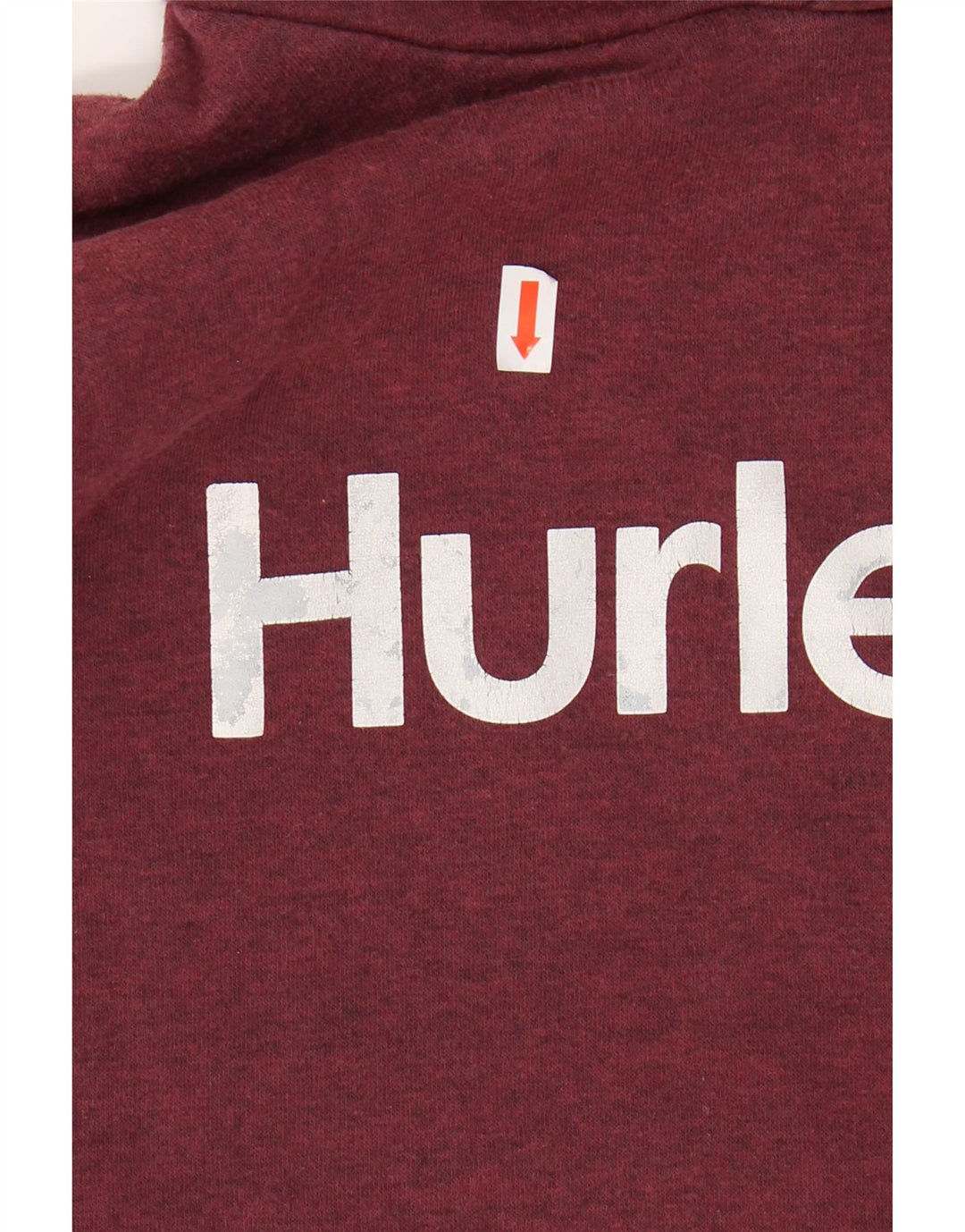 Suéter com capuz gráfico HURLEY para meninos 15-16 anos algodão Borgonha