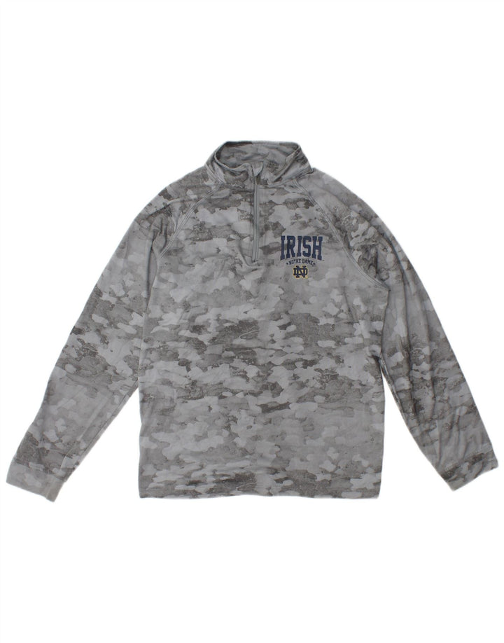 Under Armour Meninos Zip Neck Pullover Treino Top 13-14 Anos XL Cinza