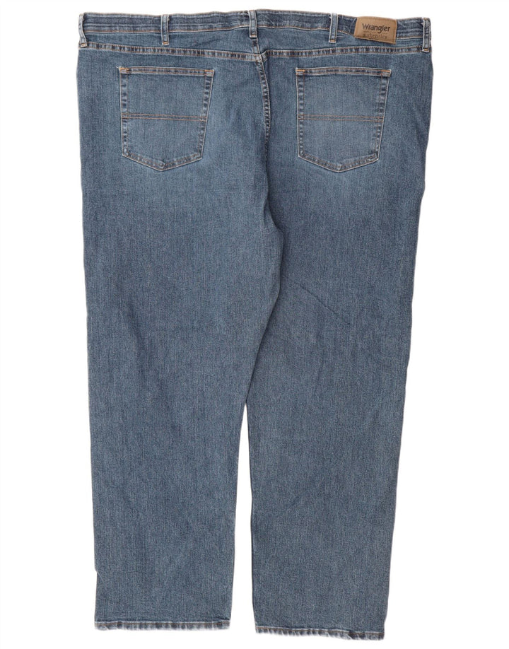 Wrangler Mens Straight Jeans W48 L30 Azul Algodão