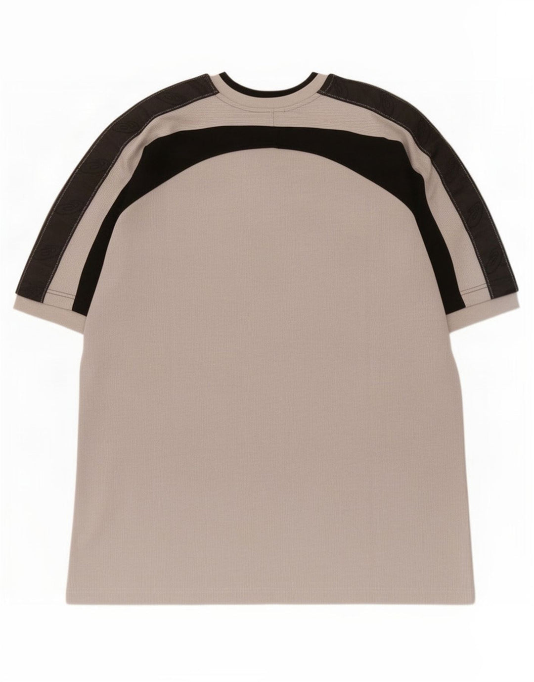 Camiseta masculina Asics Top grande cinza colorblock algodão
