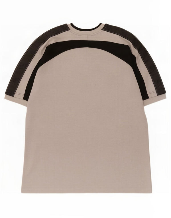 Camiseta masculina Asics Top grande cinza colorblock algodão
