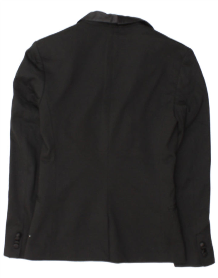 Jaqueta blazer masculina Zara com 1 botão Reino Unido 36 poliéster preto pequeno