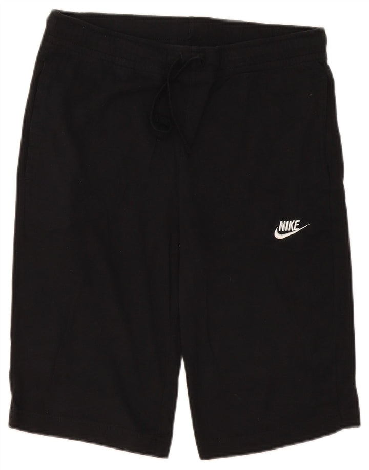 Shorts esportivos masculinos Nike pequenos de algodão preto
