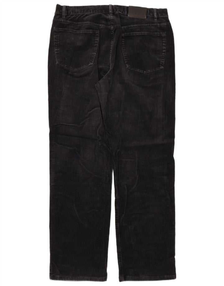 Calça masculina reta de veludo BELFE W34 L29 algodão preto