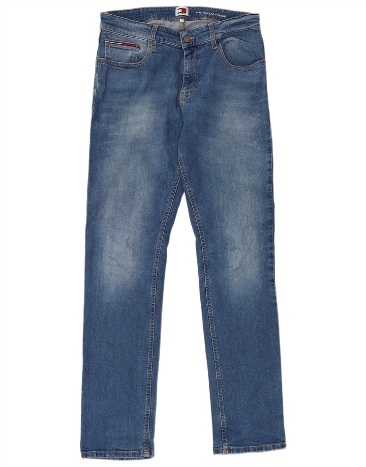 Tommy Hilfiger Masculino Ryan Regular Straight Jeans W32 L32 Azul Algodão