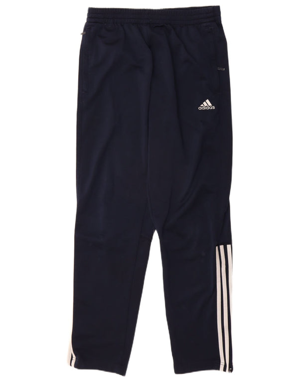 Calça de treino masculina Adidas grande poliéster azul marinho