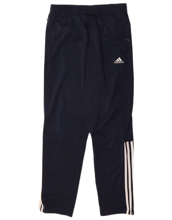 Calça de treino masculina Adidas grande poliéster azul marinho