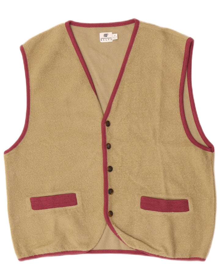 Colete masculino Belfe médio cáqui lã colorblock