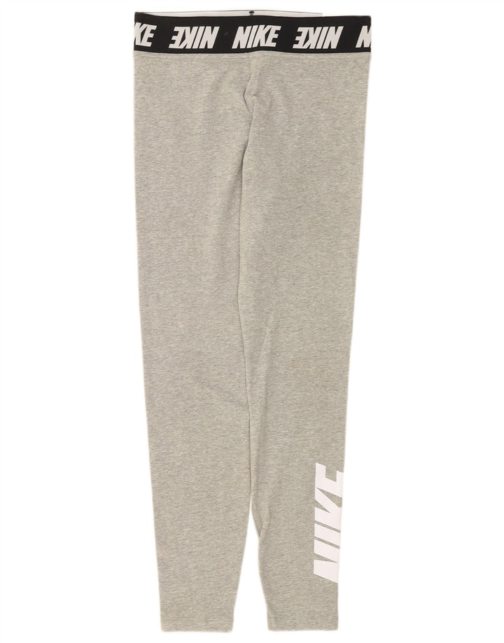 Leggings Nike Femininas Tight Fit Graphic UK 12 Medium Grey Colourblock