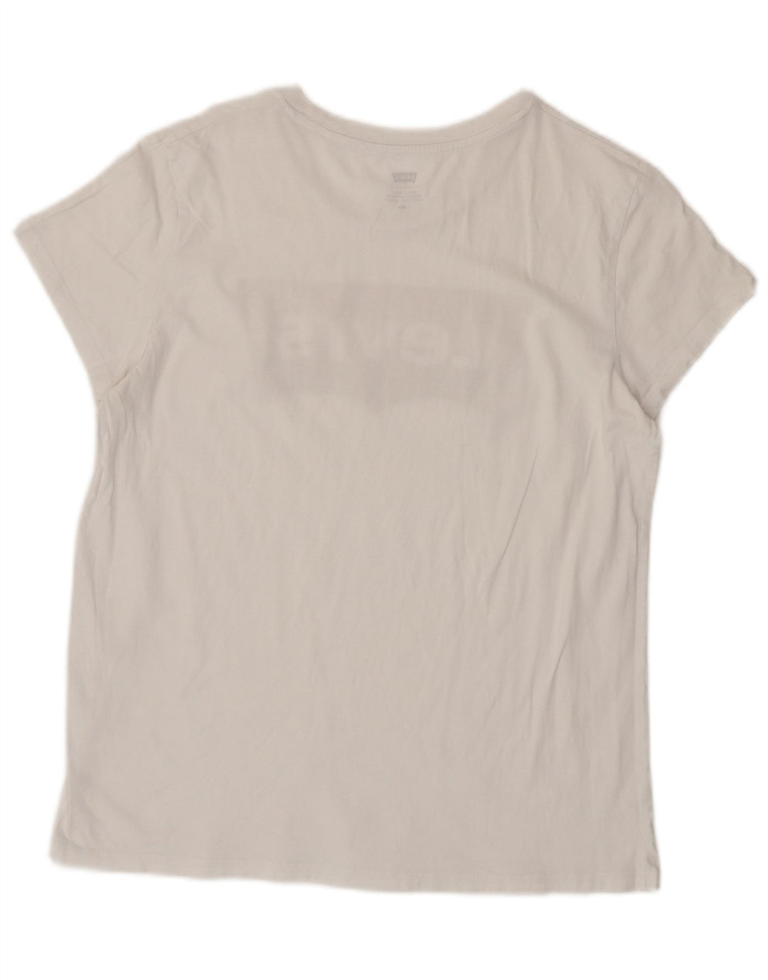 Camiseta feminina gráfica LEVI'S UK 16 grande branca