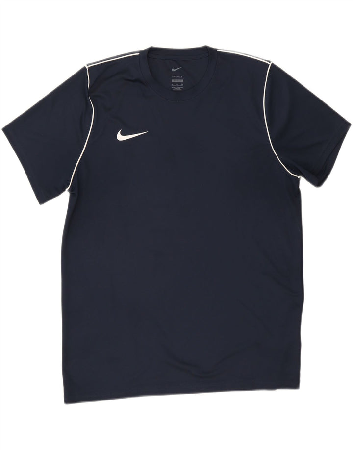 Camiseta masculina Nike Dri Fit Slim Fit Top XL azul marinho poliéster