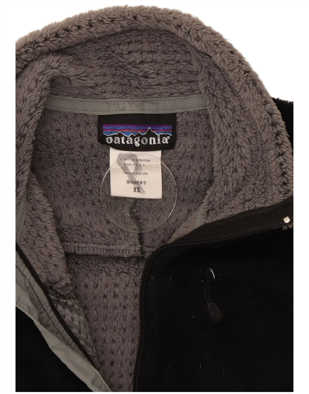 Jaqueta de lã feminina Patagonia UK 6 XS poliéster preto