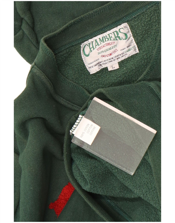Chambers moletom masculino gráfico jumper grande algodão verde