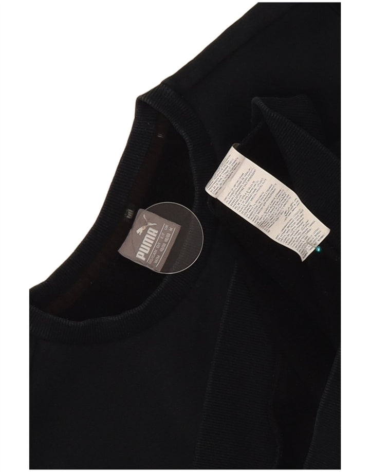 Puma Mens Graphic Moletom Jumper Médio Azul Marinho Algodão