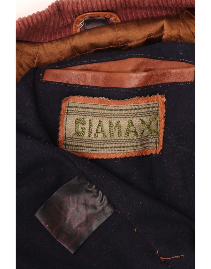 Casaco feminino Giamax de couro Duffle IT 50 2XL marrom