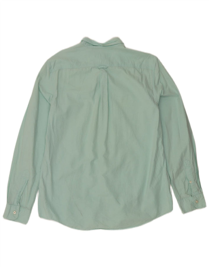 Jack Wills Camisa masculina clássica de ajuste grande de algodão turquesa