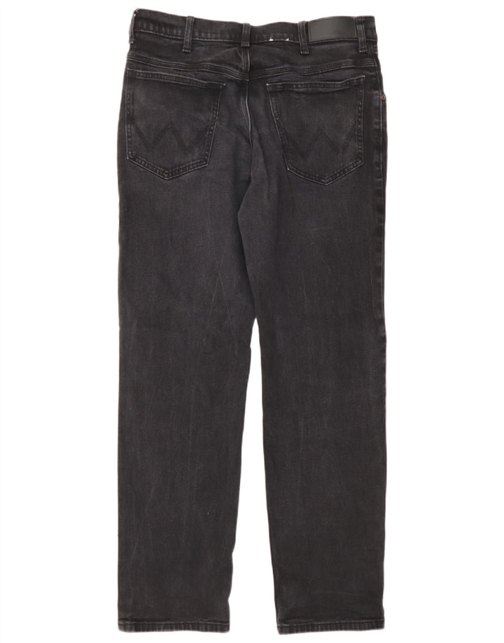 Wrangler Mens Straight Jeans W34 L32 Cinza Algodão