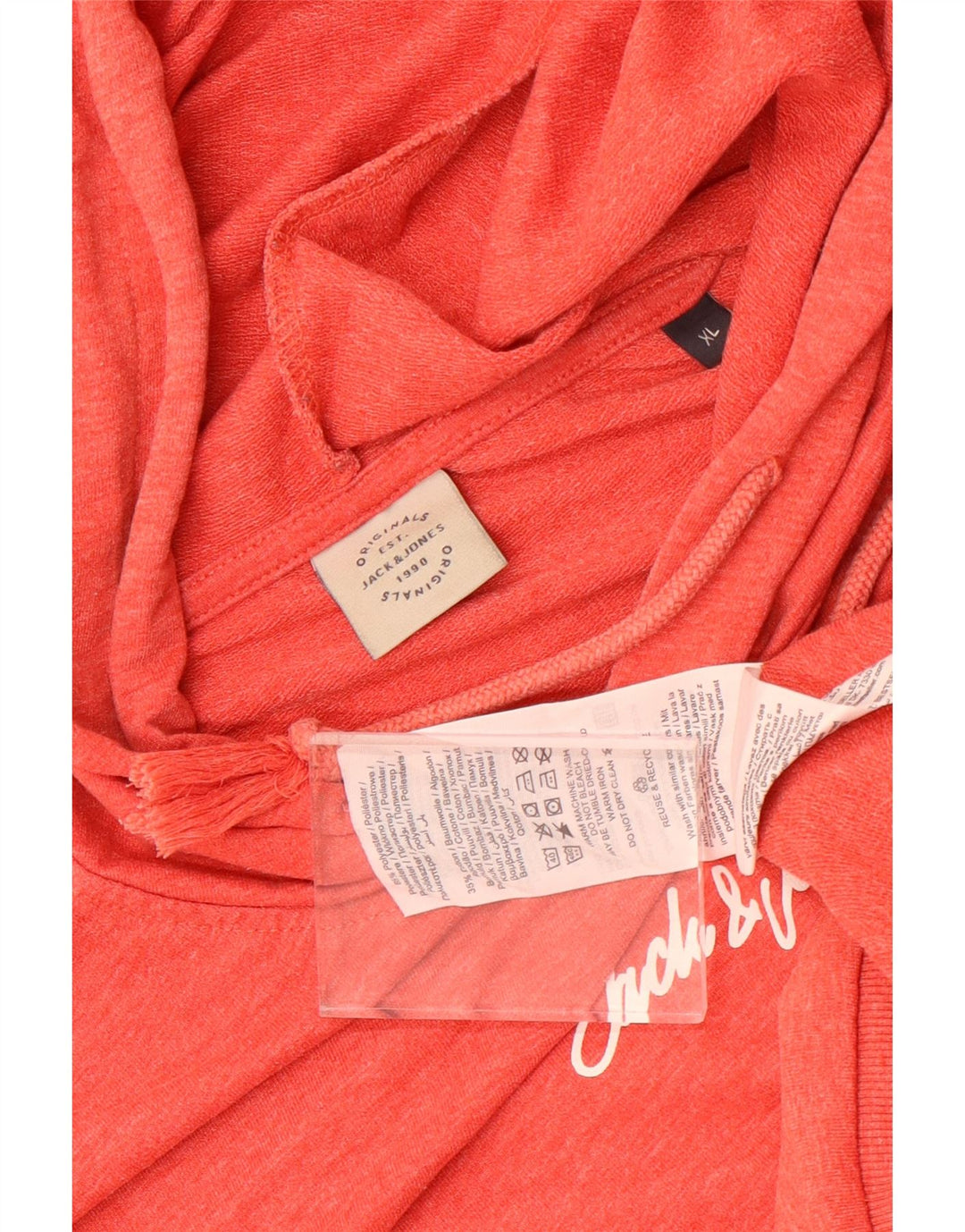 Jumper com capuz masculino Jack & Jones XL poliéster vermelho
