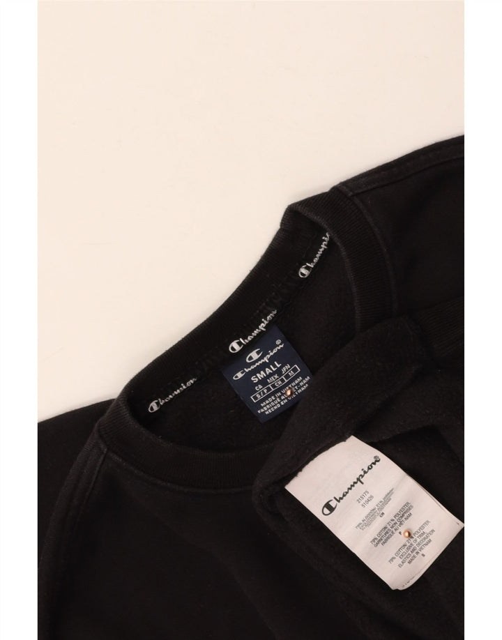 CHAMPION Suéter gráfico masculino pequeno algodão preto