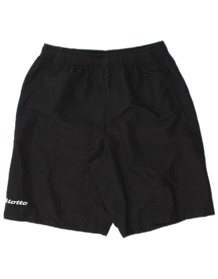 Shorts esportivos masculinos Lotto pequenos pretos