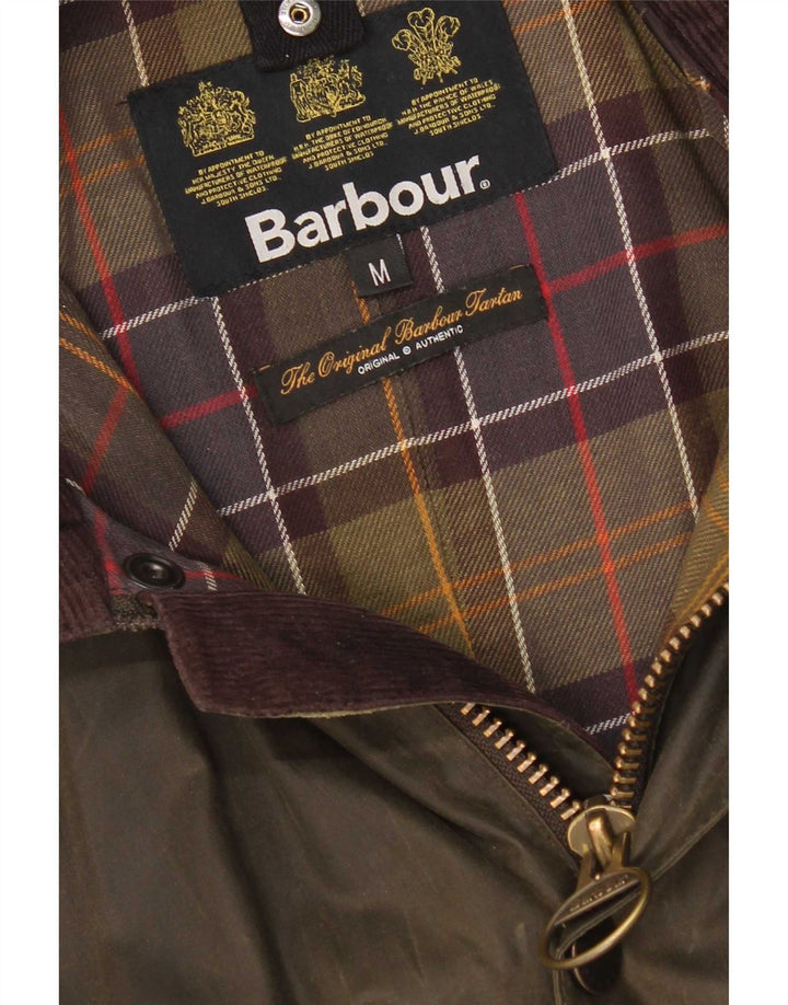 Jaqueta masculina de algodão encerado Barbour Reino Unido 38 algodão cáqui médio