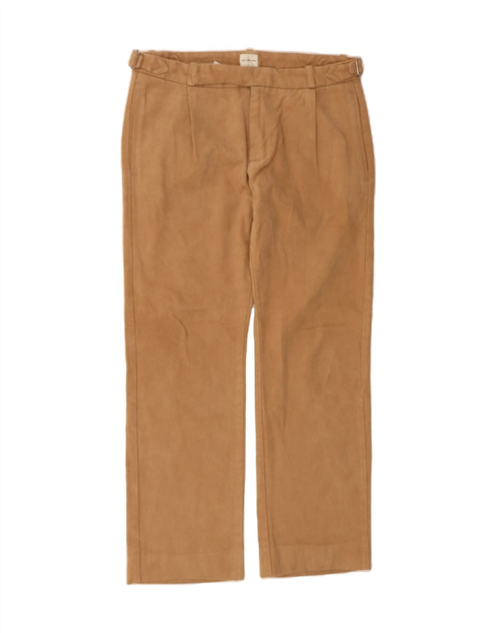 CALVIN KLEIN JEANS Mens Pegged Chino Trousers W33 L29 Brown Cotton Vintage Calvin Klein Jeans and Second-Hand Calvin Klein Jeans from Messina Hembry 