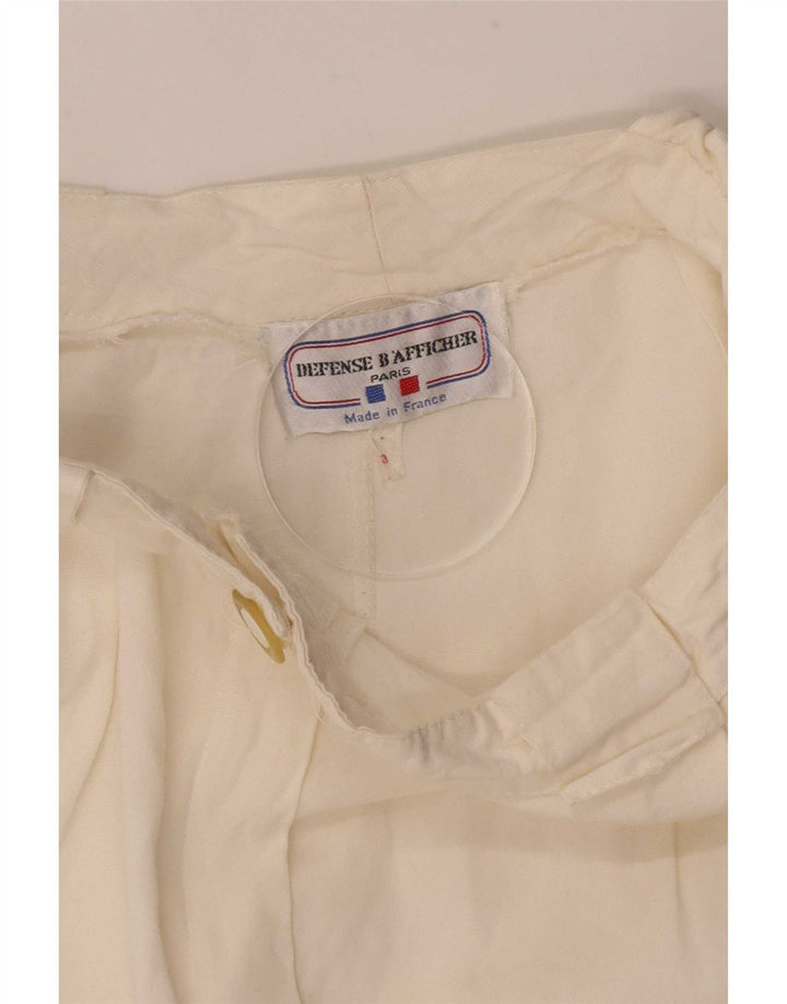 Shorts Chino feminino vintage pegged médio W28 branco