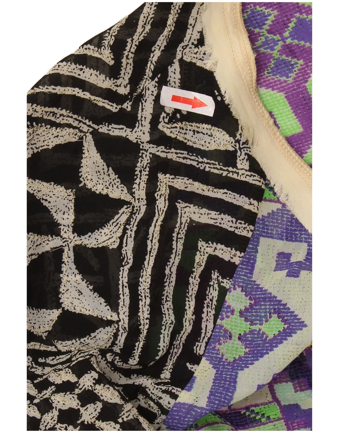 Blusa feminina Desigual UK 14 média patchwork multicolorida poliéster