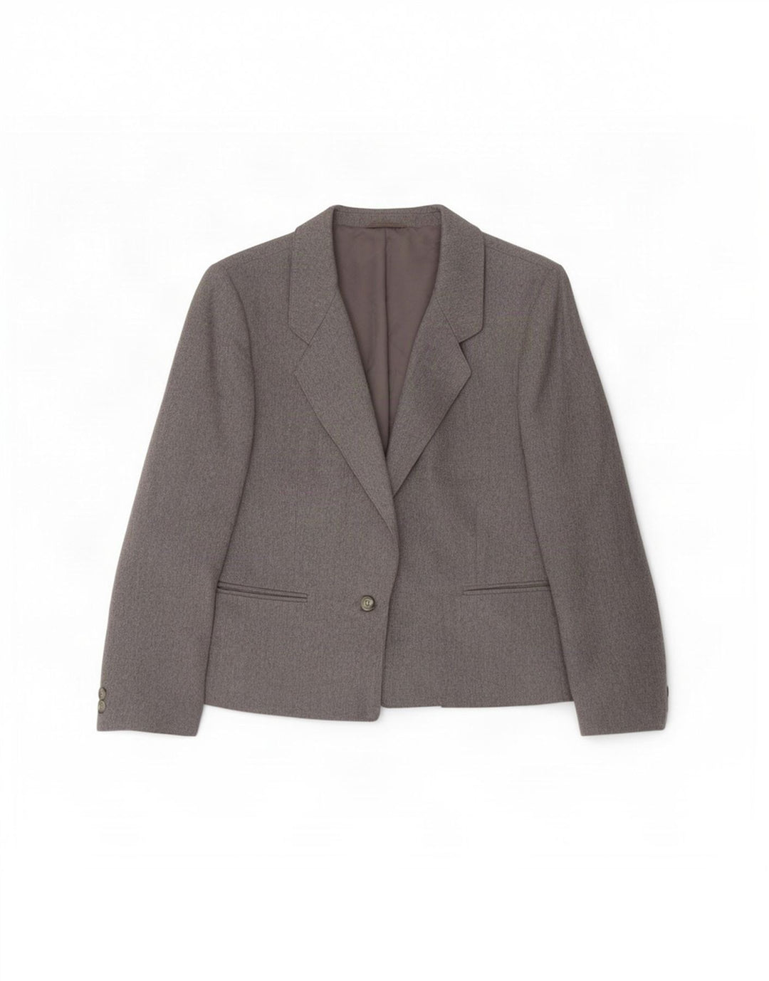 Jaqueta blazer feminina St Michael com 1 botão Reino Unido 14 grande lã cinza