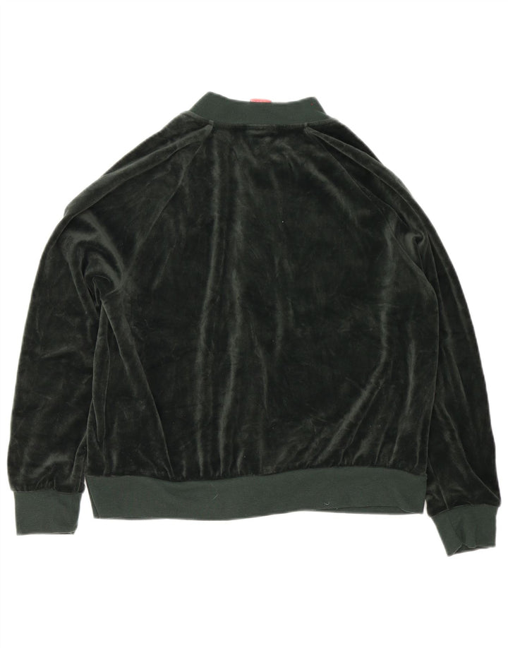 Jaqueta Nike Feminina Velour Tracksuit Top UK 14 Poliéster Verde Médio
