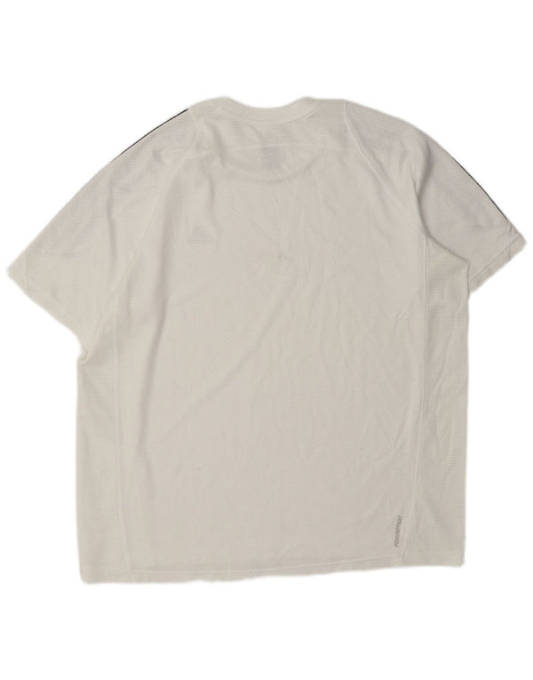 Adidas Mens Climacool Camiseta Top Grande Poliéster Branco