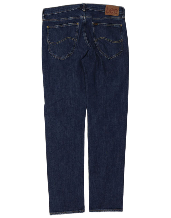 Lee Mens Daren Zip Fly Straight Jeans W32 L32 Azul Algodão