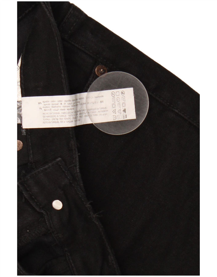 Zara Jeans feminino queimado EU 34 2XS W24 L32 algodão preto