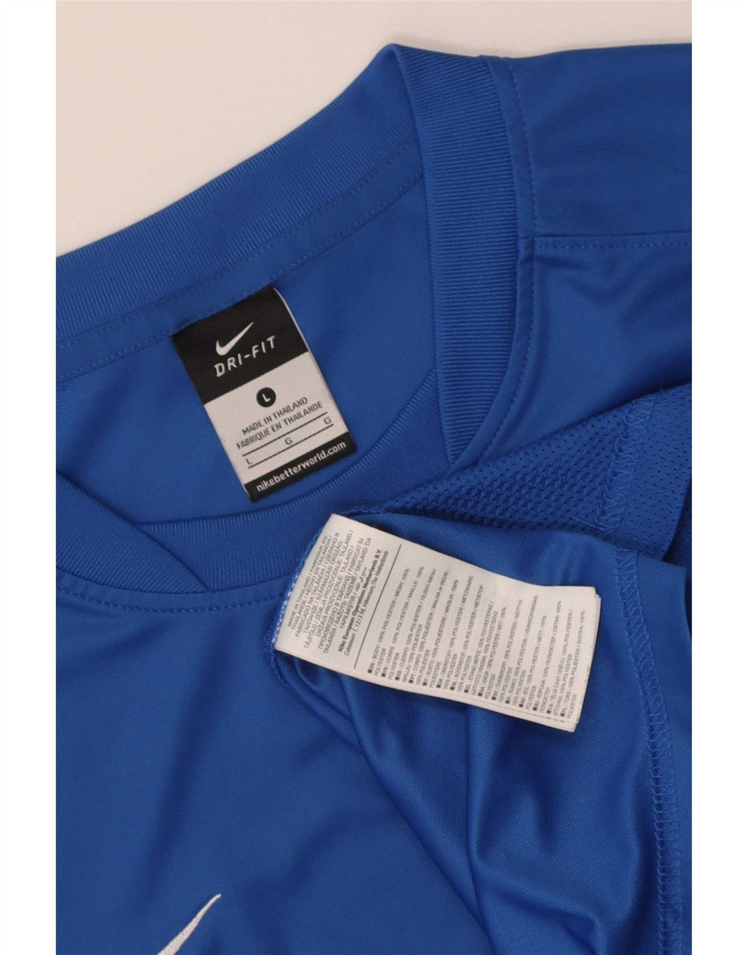 Camiseta Nike Masculina Dri Fit Top Grande Azul Poliéster