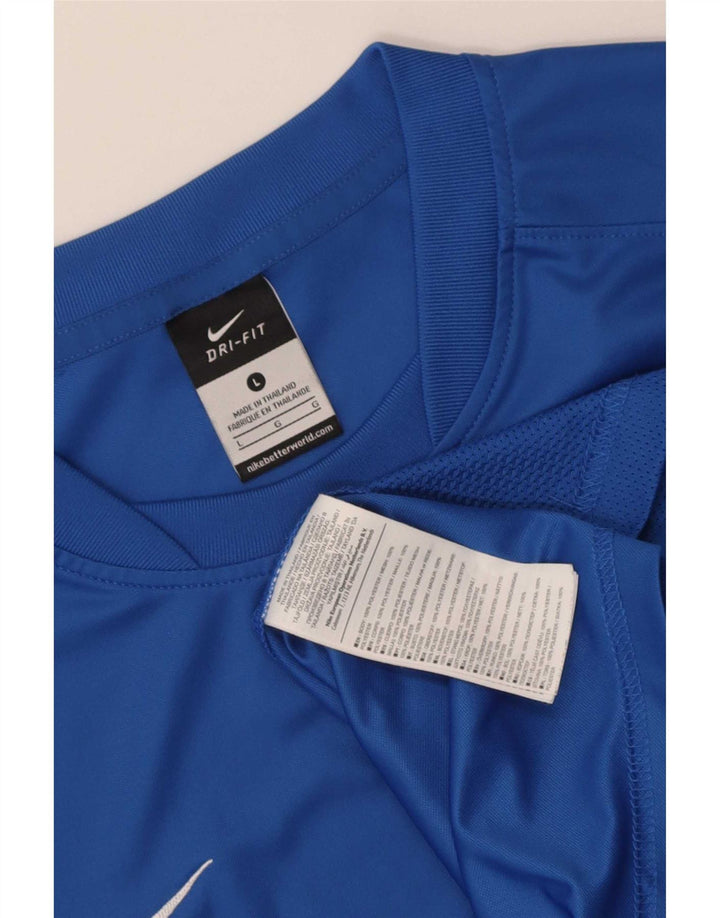 Camiseta Nike Masculina Dri Fit Top Grande Azul Poliéster